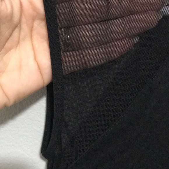 French Connection Viven Sheer Paneled Jersey Dress - Picture 7 of 8